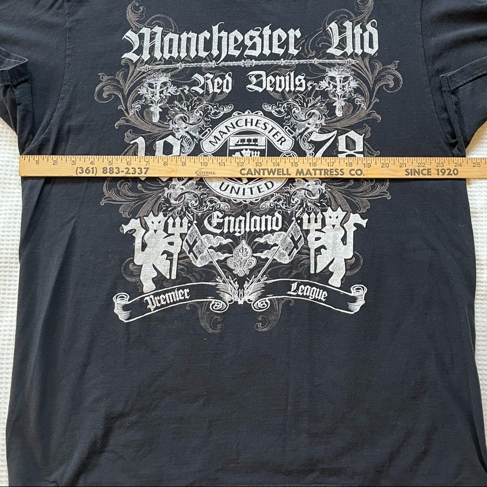 Manchester United Size XLT Black 100% Cotton TShirt MU LTD. - Picture 7 of 7